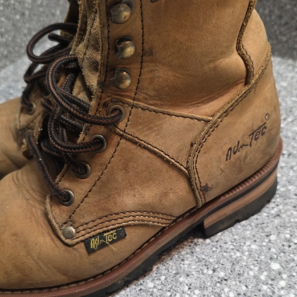 Men's Tan Leather Work Boots by - Picture 8 of 8